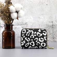 1pc Reusable Retro Leopard Print Card Holder, European American Style Slim Multi-Slot Wallet, Large-Capacity Multi-Functional Coin Purse For Women - Multicolor - View 2