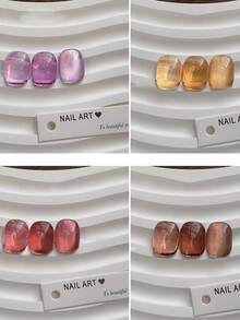 Miss Leia 15ml Spring/Summer Nail Ice Dopamine Rainbow Glaze Glass Bead Gel Nail Polish New Whitening Jelly Candy Soda Nail Polish Can Be Overlaid Crystal Cat's Eye Popular Color Gel Varnish Beginner Nail Art UV LED Curing Soakable Semi-Permanent Suitable For Beauty Salon Nail Salon Set DIY Home Holiday Women's Gift Nail Art - 彩色 - 查看 5