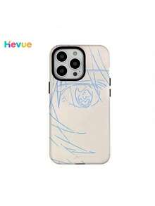 SamsungLine Rei Blanco para iPhone 16/15/14/13/12/11 series 2-en-1 - carcasa suave completamente envuelta, diseño de dibujos animados simple, resistente a caídas, resistente a huellas dactilares, resistente a arañazos, impermeable, pintado a mano creativo - Blanco - Ver 5