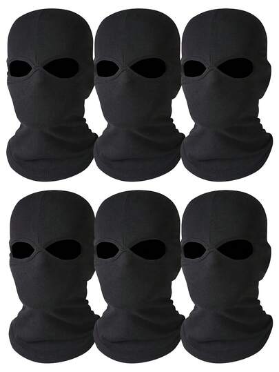 1个/多个 男女通用纯色拉法帽滑雪面罩，防风防紫外线户外运动头套，适合骑行、徒步旅行