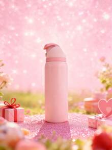 Owa-Laa Pink Insulated Stainless Steel Water Bottle With Straw, Sports Water Bottle, Great For Travel, 32 Oz, This Lovely And Sweet Color Can Make You Feel Happy. It Is Suitable As A Gift For Birthdays, Halloween, Thanksgiving, Valentine's Day, Christmas And New Year. - Màu Hồng baby - Xem 3