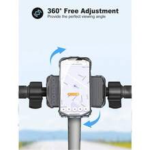 Bike Phone Mount, Universal Bike Phone Holder, 360 Rotatable, Silicone Phone Mount Handlebar IPhones, Huaweii, Pixel, And Other 4.5 - 0 Mobile - Black - View 2
