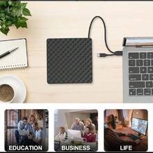 Unidad de CD/DVD Externa para Portátil, USB 3.0 CD DVD +/- Grabadora de DVD, lector de CD ROM Externo Grabadora Unidad óptica Compatible con Portátil PC  Book Windows 11/10/8.1/7 Linux,38927339 - Multicolor - Ver 2