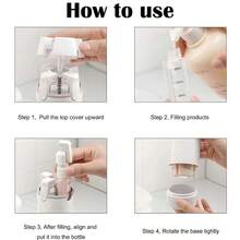 4-In-1 Travel Dispenser Bottle Set, Portable Travel Cosmetic And Lotion Dispenser Bottles, Leak-Proof Portable Containers, Suitable For Shampoo, Lotion, Conditioner, Face Cream, Skincare Products And Toiletries - Multicolor - View 6