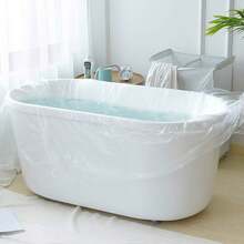 1pc Disposable Bathtub Liner Pad, Portable Thick Extra Large Bathtub Liner Plastic Bag, Individual Packaging, Disposable Bathtub Cover, Suitable For Hotel Bathtub Liner, Salon, Spa, Home And Travel Hotel Bathtub, Shower Plastic Film Bathtub, Travel Accessories, Home & Travel Essentials, Back To School Season - Transparent - View 5