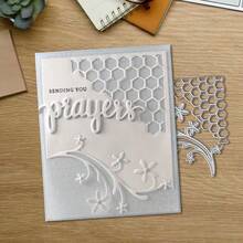 Creative Flower Metal Cutting Dies, DIY Scrapbooking Album And Embossing Stencil, Greeting Card Making Tool, Card Paper Cutting Crafts ,Gift Card Making Template Die Cuts. - Silver - View 3