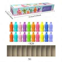 Jogo de Quebra-cabeça de Garrafa de Boliche com 21 Peças, Inclui Garrafas de Desafio de Cor, Treinamento de Memória e Lógica - Jogo de Tabuleiro de Estratégia de Cor, Contém 21 Garrafas Codificadas por Cor e Caixa de Armazenamento, Adequado para Reuniões Familiares, Festas de Aniversário ou Halloween, Jogo Educativo para Adolescentes e Adultos Melhorarem a Memória e as Habilidades de Resolução de Problemas - Multicolorido - Visão 10