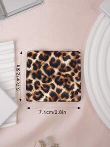 1pc Y2K Leopard Print Vanity Mirror, Foldable Lightweight Compact Handheld Mirror, Durable PU Leather, Suitable For All Occasions, Portable Pocket Mirror With Colorful Leopard Print, Bow, Cherry, And Star Patterns, Folding Design, Reliable And Scratch-Resistant - Multicolor - View 5