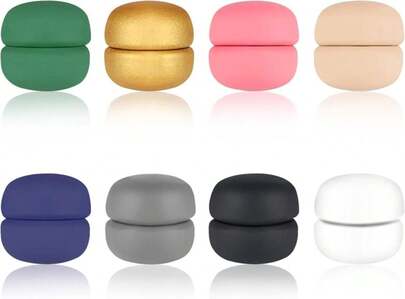 8PCS Hijabs Magnetic Pins, Multi-Purpose Strong Magnets Pins, Pinless Scarf Magnetic Pin, Rhinestones Brooch Small Scarf Clasp Pin For Women Clothes Scarves (Matte Style-2)