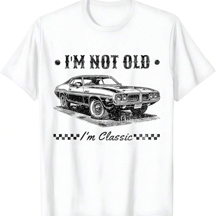 No soy viejo, soy clásico' Camiseta de cumpleaños para hombres y mujeres con diseño de coche - Blanco - Ver 1