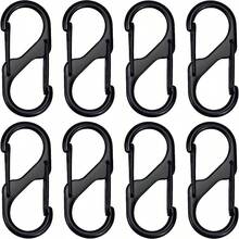 Mosquetn de Aluminio, Clips de Mosquetn Doble, Mosqueton Llavero de Aluminio, Clips de Mosquetn, Llavero de montaismo Multifuncional para Correa de Perro para Acampar - 8 piezas - Ver 2