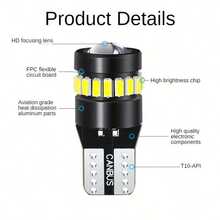 2Pcs 24 LED T10 W5W -Easy To Install-Universal, Light 300% Brightness, 12/24V Compatible, CanBus Light Reverse Turn Signal Light Automobile Parts, For Motorcycle, Car, Bus, Truck,Room For Decoration, Without Battery