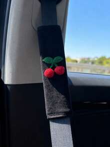 Car Seat Belt Cushion Shoulder Protection Cherry Decoration Car Anti Pinch Safety Belt Protection Soft And Comfortable