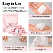 30/60pcs Compressed Towels, Disposable Coin Towels, Mini Travel Wet Wipes, Expandable Portable Towels, Suitable For Camping, Outdoor Activities, Emergency And Home Use - Multicolor - View 4