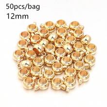 100-30pcs/Pack KC Gold CCB Large Hole Beads 6-16mm For Necklace Bracelet Pendant Jewelry Making DIY Accessories