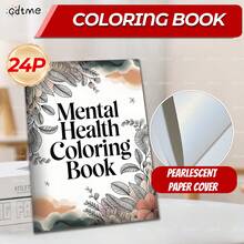GDTME 心理健康涂色书：花环、宁静、正念和放松图案，营造平和健康的氛围，适合成人，是复活节、母亲节、父亲节、返校季、生日派对、婚礼季的理想礼物。可用于艺术手工室装饰、卧室装饰、营造舒适空间、涂色。 - 彩色 - 查看 12
