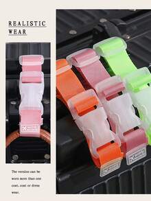 便携式行李带，彩色行李带，可调节行李安全带，带快拆扣，男女通用，旅行必备，邮轮必备，宿舍必备，可调节行李安全带，带快拆扣，防丢行李挂钩带，适用于旅行、航班、商务、居家、露营、户外、海滩、暑假、返校季 - 彩色 - 查看 9