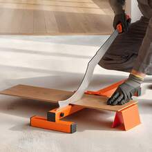 Cortador de piso de vinilo de 12 pulgadas, Cortador de piso laminado de 10 mm grueso con guía de ángulo de corte, Mango de goma, Piedra de afilamiento, Hoja de acero D2 para cortar laminado, Vinilo, Renovación del hogar - 10 mm - Ver 1