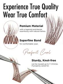 168PCS D-Curl BEYELIAN Brown Cluster Lashes Individual Brown Lash Clusters False Eyelashes Extension Natural Look Reusable - D - View 2