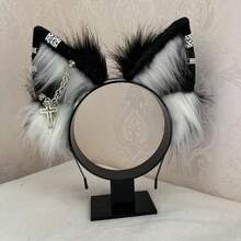 Cat Cosplay Ears Cat Ears Headbands Clips Accessories Punk Gothic Cross EK12-EK28 - HollowCrossEarringsEk27 - View 5