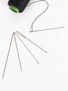 55pcs Stainless Steel Embroidery Needles, Handcraft Sewing Tools - Silver - View 6