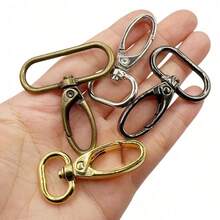 5pcs/Pack 16/20/25/32/38mm Metal Lobster Clasp, Collar Buckle, Carabiner, Belt Buckle, DIY Keychain & Bag Accessories - Multicolor - View 2