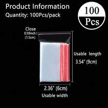 100 قطعة أكياس بلاستيكية قابلة لإعادة الإغلاق بأحجام من 4 سم إلى 30 سم، أكياس سحاب إعادة الاستخدام، سمك 0.062 مم/2.44 ميل، أكياس تعبئة مجوهرات شفافة، أكياس تعبئة هدايا أعياد الميلاد والذكرى السنوية، أكياس ملحقات أدوات متعددة الأغراض، أكياس تعبئة هدايا المناسبات، أكياس فراغية بلاستيكية، أكياس لاصقة شفافة، صناديق تخزين ملحقات الملابس، مناسبة للشحن والسفر والتخزين والتعبئة والهدايا وأعياد الميلاد والذكرى السنوية والزفاف - 100 قطعة - مشاهدة 21