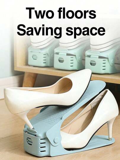 Adjustable Thickened Shoe Rack, Stackable Shoe Box Organizer, Dual-Layer Shoe Rack, Saves 50% Space For High Heels And Sneakers, Creates Tidy And Fashionable Storage, Upgraded Thick Version, Multi-Color Options, Unisex, Great Gift For Valentine's Day