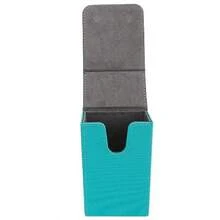 sdeKIMISS Caja de Cartas de Tarot 2.2x3.4x5.4in Caja de Almacenamiento de Tarot de Cuero de PU con Diseño de Sol y Caja de Cartas de Tarot de Gran Tamaño para Cartas de Tarotkiu - Azulverde - Ver 5