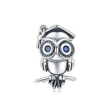 Cute Panda Animal 925 Sterling Silver Charms For Bracelets And Necklace Dangle Pendants Butterfly Elephant Dog Bead Jewelry Present For Women Family Friends - 戴著醫生帽的貓頭鷹 - 查看 1