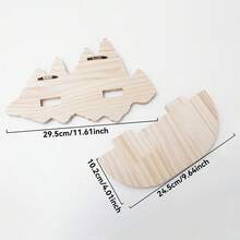 Estante flotante de madera para pared, creativo, con forma de montaña, para plantas, libros y mucho más. - Blanco - Ver 7