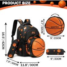 3pcs/Set Spherical Backpack, Cute Girl's School Bag With Lunch Box, Travel Backpack, Suitable For Preschool, Kindergarten, Elementary School Students, Can Hold School Supplies - Ball-shaped Schoolbag - View 5