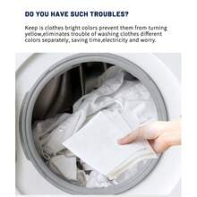 White Clothes Rescue + Nano Bubble Stain-Removal Laundry Sheets 2-In-1 Set | Whitening Whitener Tablets & Concentrated Bubble Wash Sheets - Anti-Yellowing - Multicolor - View 2