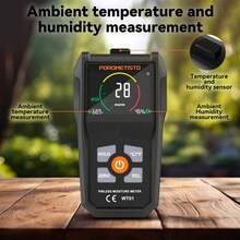 POROMETISTO-WT01 数字木材水分仪，电感式木材水分检测仪，便携式混凝土水泥砖水分仪 - 橘色 - 查看 6