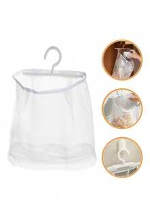 悬挂式收纳架、衣夹篮、衣夹架、脏衣篮、晾衣架 - 白色 - 查看 12