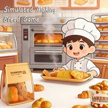11/12/13pcs Realistic Fake Food Toy Set, Montessori Kitchen Role Play Baking Toys, Promote Early Learning, Cultivate Creative Cooking Imagination And Fine Motor Skills, 3D Stereoscopic Baked Snack Toy Set With Storage Bucket And Paper Display Bag, Durable And Educational - Multicolor - View 8