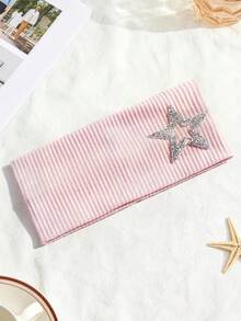 1 pièce Bandeau polyvalent et décontracté avec étoile pour femmes, accessoire de mode pour usage quotidien, sport, maquillage, entraînement, course à pied, yoga. Bandeau de sport et foulard de tête - Multicolore - Voir 20