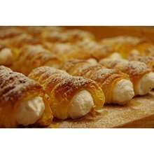 Screw Croissant Molds 30 PCS Non-Stick Stainless Steel Waffle Cone Roll Pastry Cream Horn Forms Pancake Making Tool Cannoli Tubes DIY Spiral Cake For Traditional Dessert Bread Baking 5 INCH