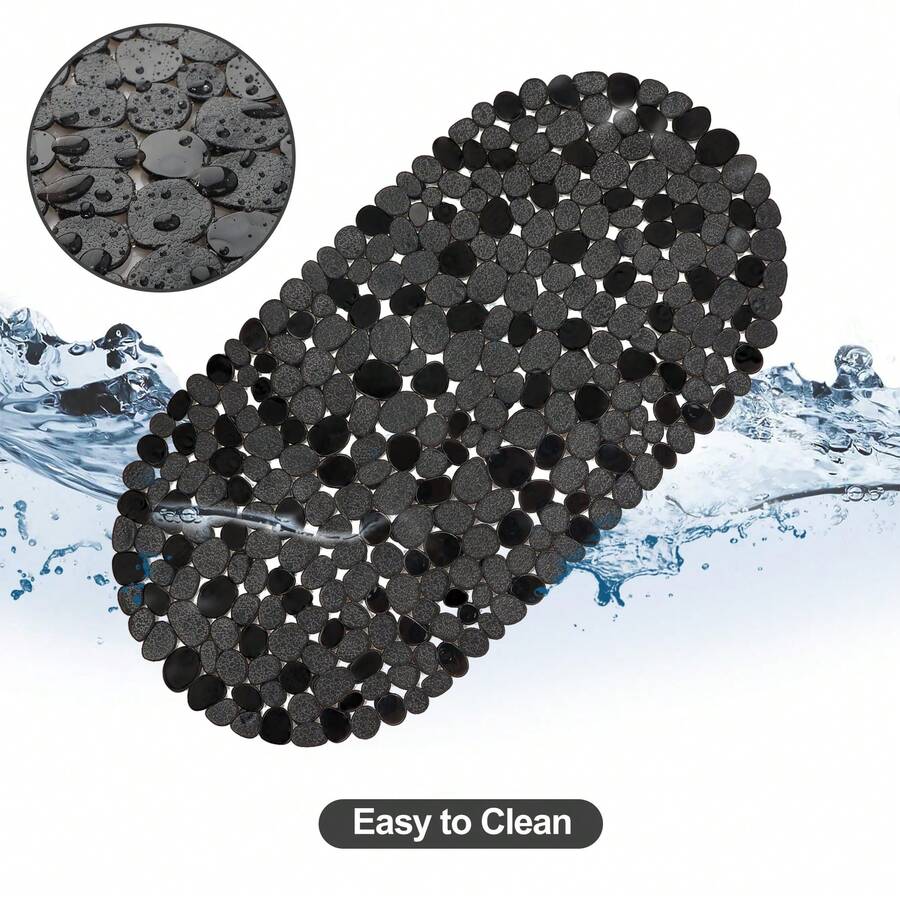 Bathtub Mats For Bathroom 27x14 Inch, Bath Mat For Tub Feels Great On Tired Feet, Friendly Machine Washable Shower Tub Mats With 167 Big Suction Cups, Shower Mat, Bath Tub Mat, Black - 彩色 - 查看 1