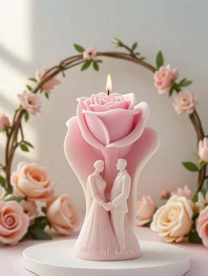 Romantic Rose Silicone Mold, Suitable For Candle Making - Easy Demold, Multipurpose DIY Craft Mold, Reusable, Applicable For Epoxy Resin, Plaster, Clay - Ideal For Handmade Gifts And Home Decor