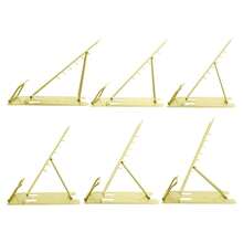 Book Stand Metal Desk Book Holder, Book Holders For Reading Hands Free, Adjustable Cookbook Documents Holder, Portable Bookstand For Music Books, Textbook, Recipe, Tablet, Ipad(Light Yellow) - 淺黃色 - 查看 5