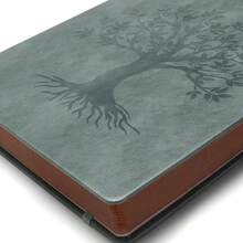 B5 360 Pages Lined Journaling Notebooks With Pen, Journals For Women Men Writing Notebook, Tree Of Life Design, Brown Edge, Fine Inner Pocket - Grey - PremiumGreyB5Lined - View 9