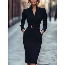 Women Outdoor Dress - Black - View 2