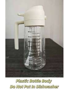 1pc White Plastic Oil Sprayer Bottle With Precise Measurement Scale, Refillable And Reusable Oil Mister, Suitable For Olive Oil And Various Liquids, Spray-Pour Dual Function - Multicolor - View 14