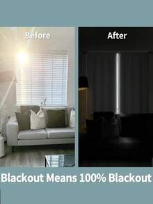 1pc Full Blackout Thermal Curtain - 99% UV Resistant Polyester, Rod Pocket Hanging, Non-Bleachable Plain Weave, Bedroom Art Theme, Coated Blackout Thermal, Noise Reducing - Ideal For Bedroom, Farmhouse And School Deep Sleep - Beige - View 5