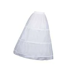 Jupon de mireasă pentru femei, jupon de performanță, jupon cu 6 cercuri, alb, potrivit pentru rochii de mireasă, costume de dans, jupon simplu lung până la podea - alb - Vizualizare 9