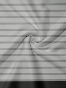 Men's Casual Striped Print Short Sleeve Polo Shirt - Grey - View 4