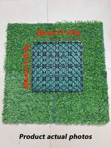1/2/4/6pcs Artificial Grass Mat, 30*30cm, Polyester Material, Snap-In Drainage Design, Suitable For Decorating Garden, Balcony, Terrace - Multicolor - View 8