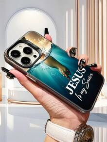 Christian Jesus Is My Savior Print Phone Case For IPhone  Religious Style Protective Cover For Women Men - 粉色 - 查看 5