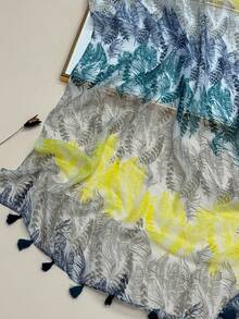 1pc Women's Fashion Silk Scarf, Simple & Elegant Style Shawl, New Breathable Tassel Wrap, Large Long Scarf For Outdoor, Beach, Versatile Head Wrap - Multicolor - View 2